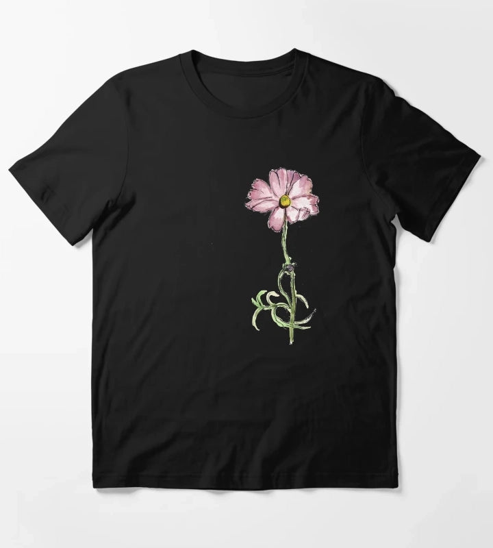 Pink Flower in Watercolour T-Shirt