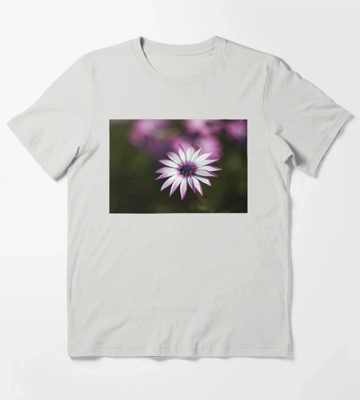 Pink Plus White Cape Daisy T-Shirt Light Grey