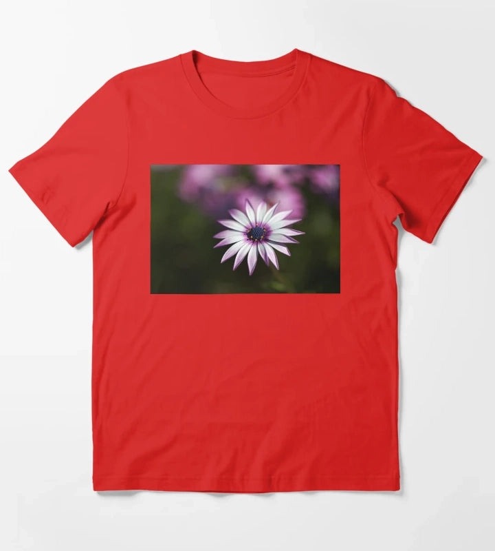Pink Plus White Cape Daisy T-Shirt Red