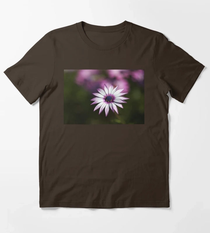 Pink Plus White Cape Daisy T-Shirt Brown