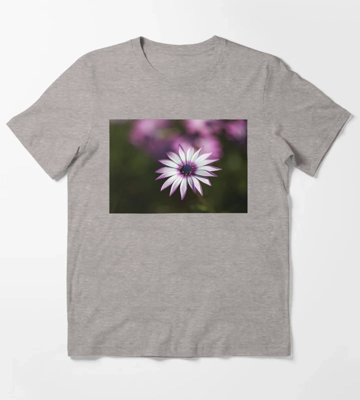 Pink Plus White Cape Daisy T-Shirt Heather Grey