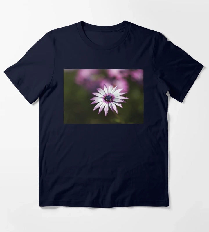 Pink Plus White Cape Daisy T-Shirt Navy