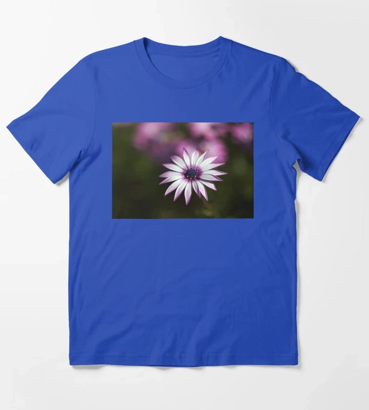 Pink Plus White Cape Daisy T-Shirt Blue