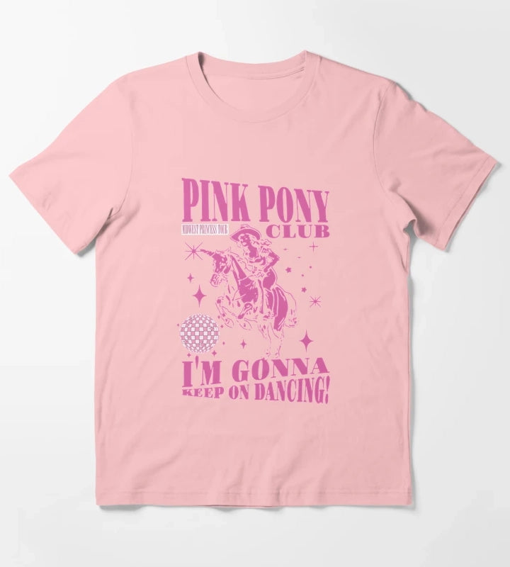 Pink Pony Club Im Gonna Keep On Dancing T-Shirt Dark Grey