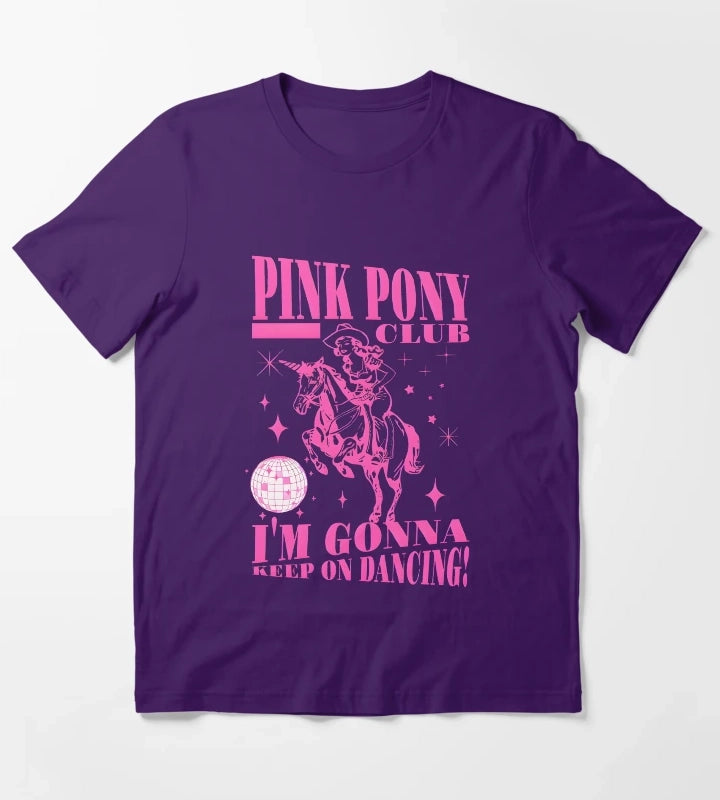 Pink Pony Club Keep On Dancing T-Shirt Purple
