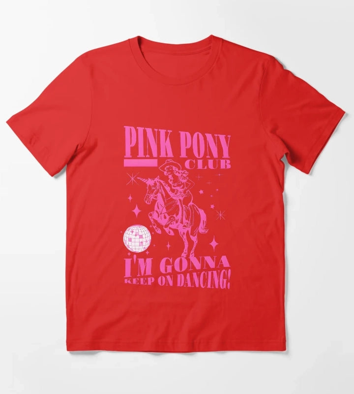 Pink Pony Club Keep On Dancing T-Shirt Red