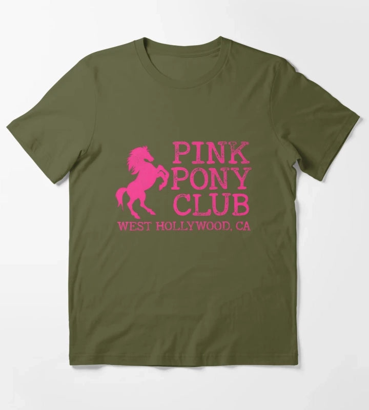 Pink Pony Club T-Shirt Olive Green