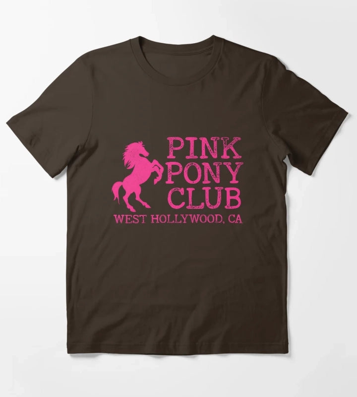Pink Pony Club T-Shirt Brown
