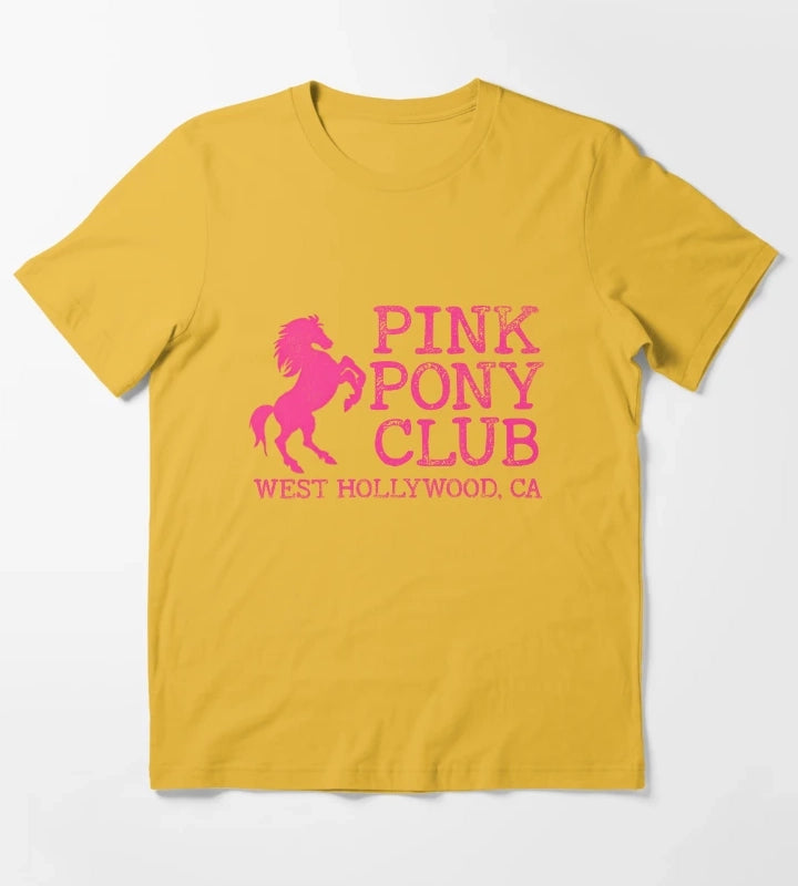 Pink Pony Club T-Shirt Yellow