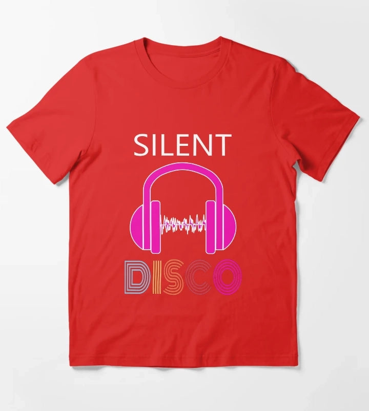 Pink Silent Disco T-Shirt Red