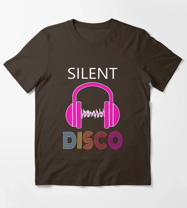 Pink Silent Disco T-Shirt Brown
