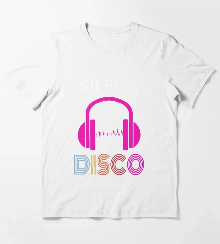 Pink Silent Disco T-Shirt White