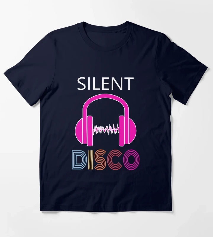 Pink Silent Disco T-Shirt Navy