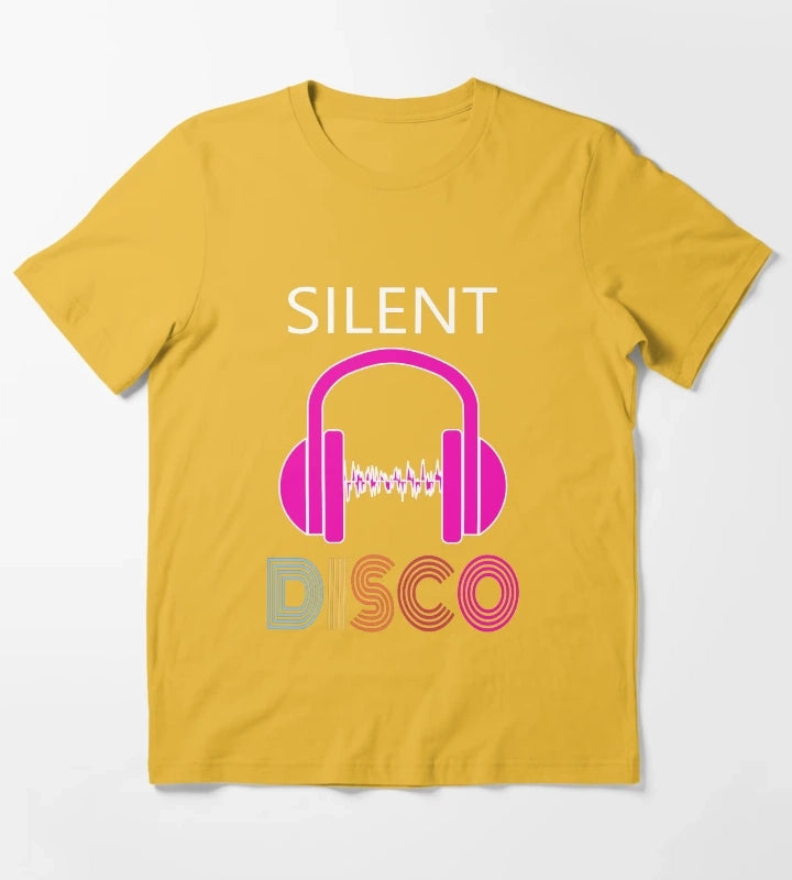 Pink Silent Disco T-Shirt Yellow