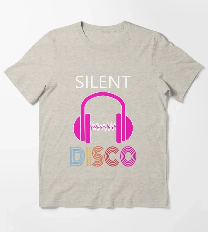 Pink Silent Disco T-Shirt Cream