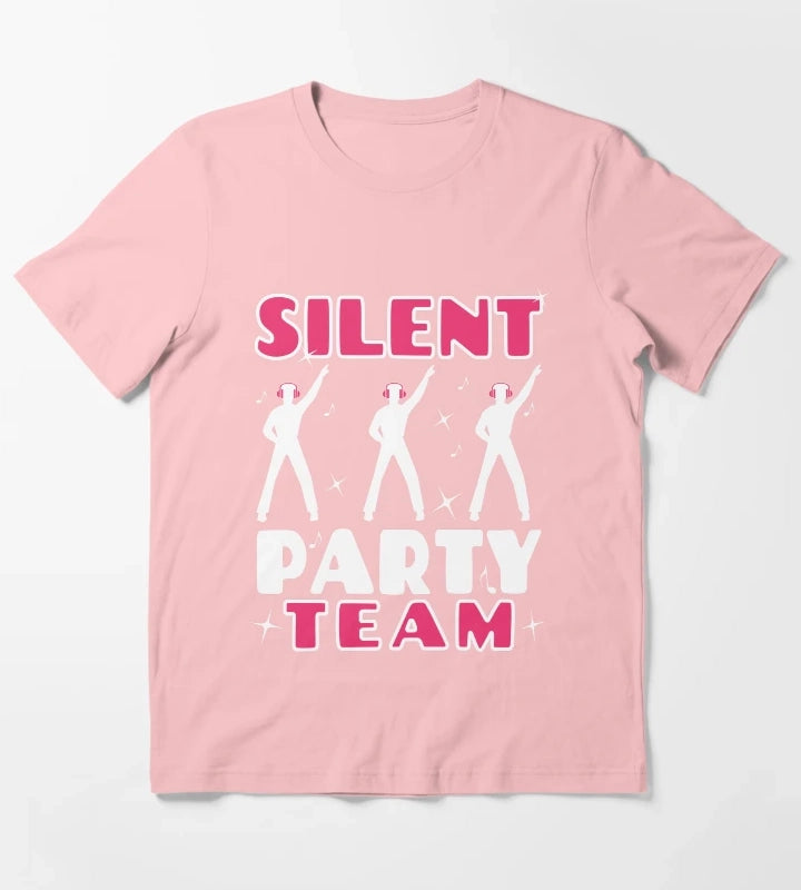 Pink Silent Party Team T-Shirt Dark Grey