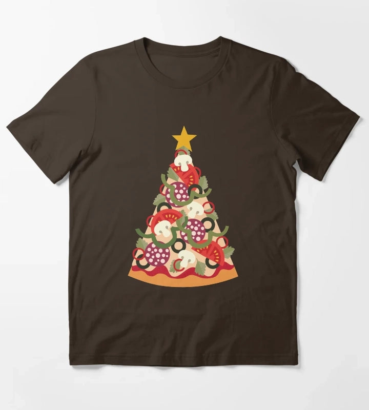 Pizza on Earth Pepperoni Version T-Shirt Brown