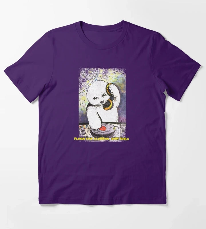 Please Stop Clubbing Baby Seals T-Shirt Purple