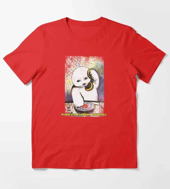 Please Stop Clubbing Baby Seals T-Shirt Red