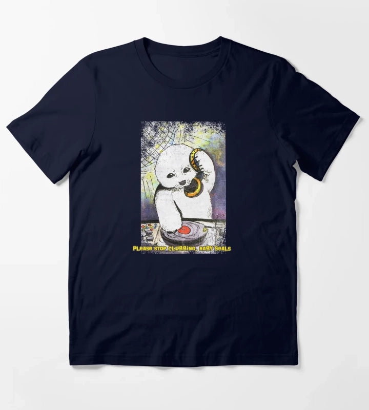 Please Stop Clubbing Baby Seals T-Shirt Navy