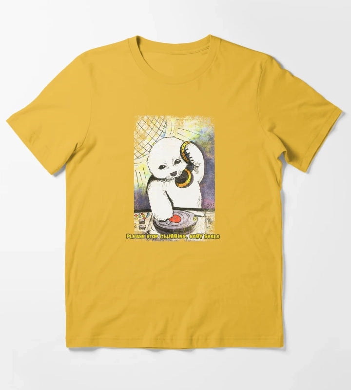 Please Stop Clubbing Baby Seals T-Shirt Yellow