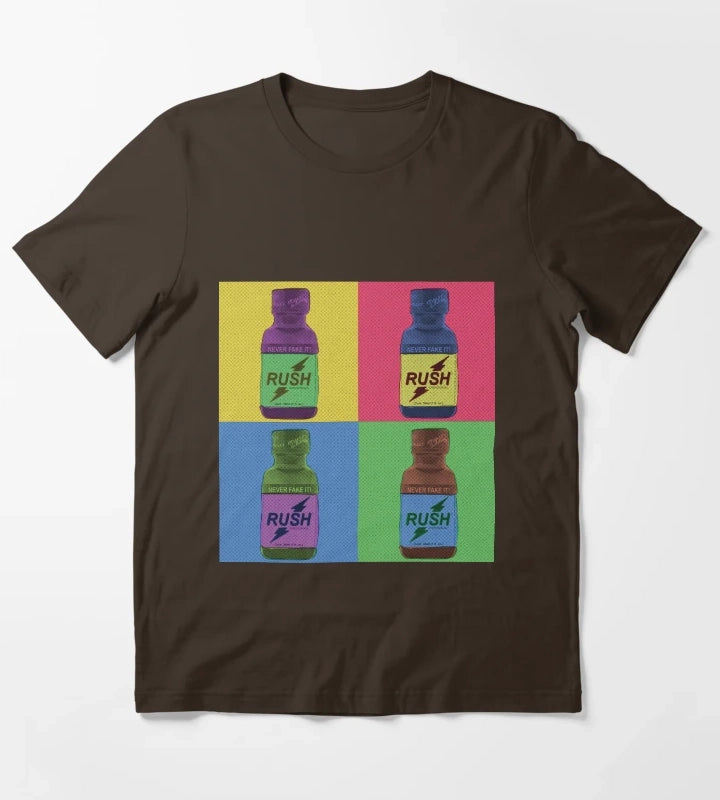 Poppers Pop Art Amyl T-Shirt Brown