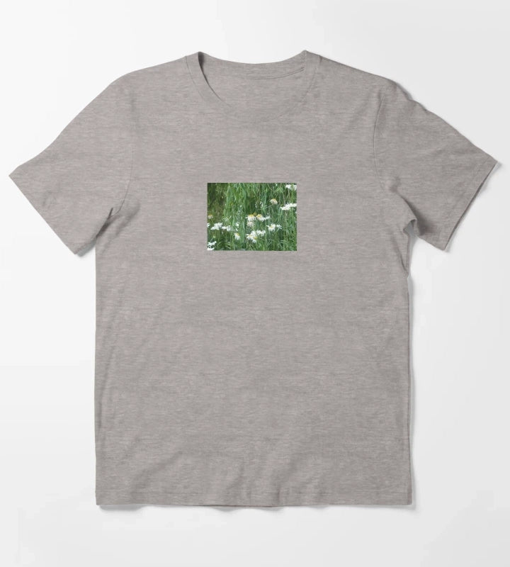Pouring Flowers T-Shirt Heather Grey