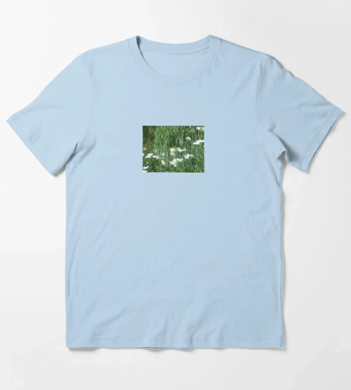 Pouring Flowers T-Shirt Sky Blue
