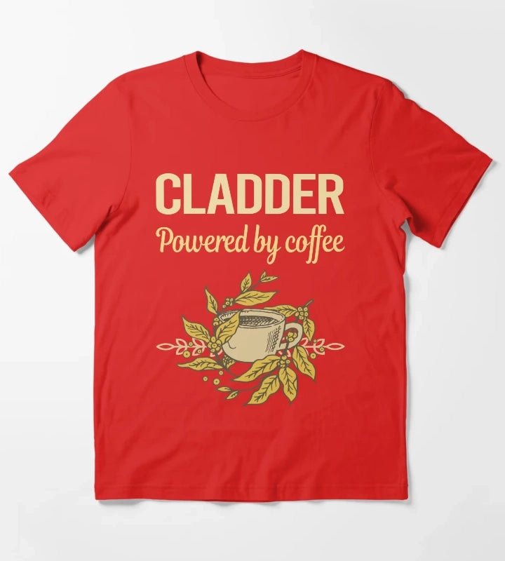 Powered By Coffee Cladder T-Shirt Red