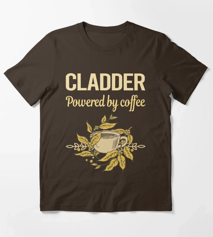 Powered By Coffee Cladder T-Shirt Brown