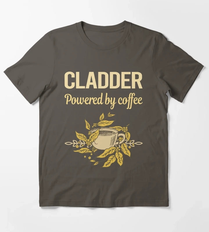 Powered By Coffee Cladder T-Shirt Dark Grey