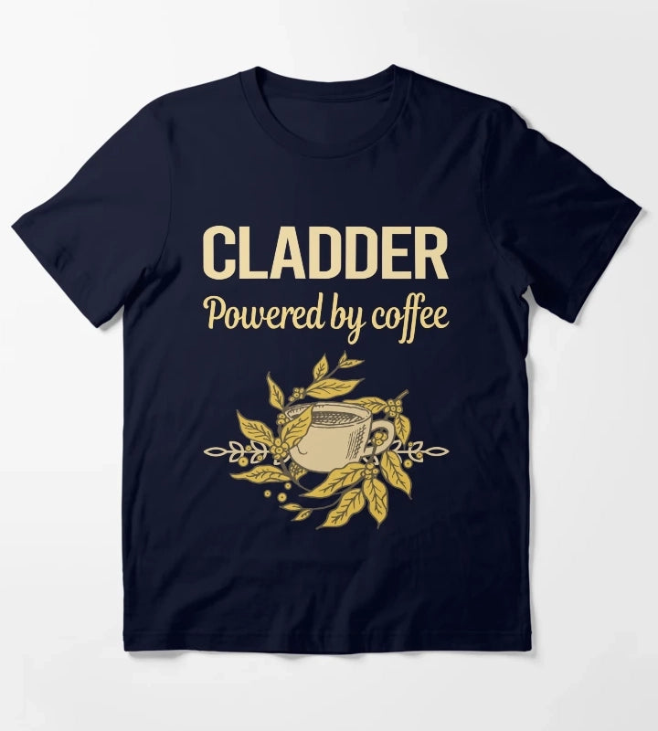 Powered By Coffee Cladder T-Shirt Navy