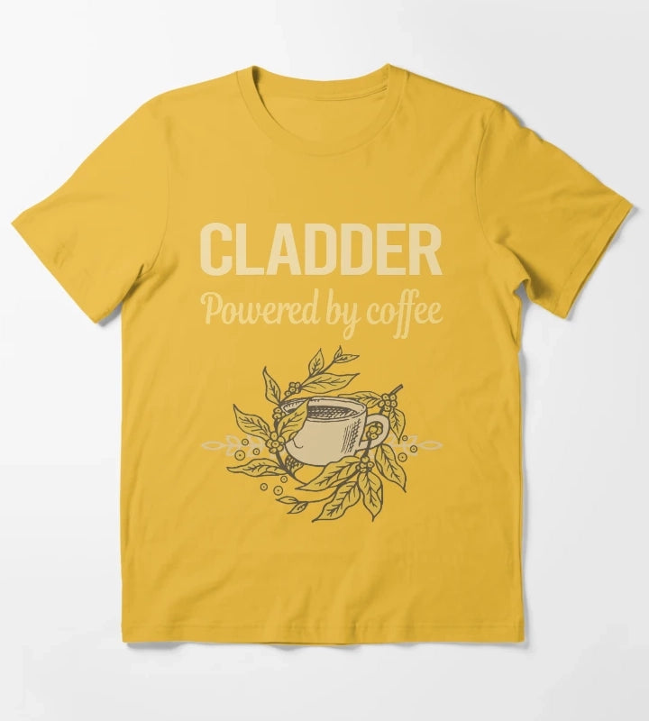 Powered By Coffee Cladder T-Shirt Yellow