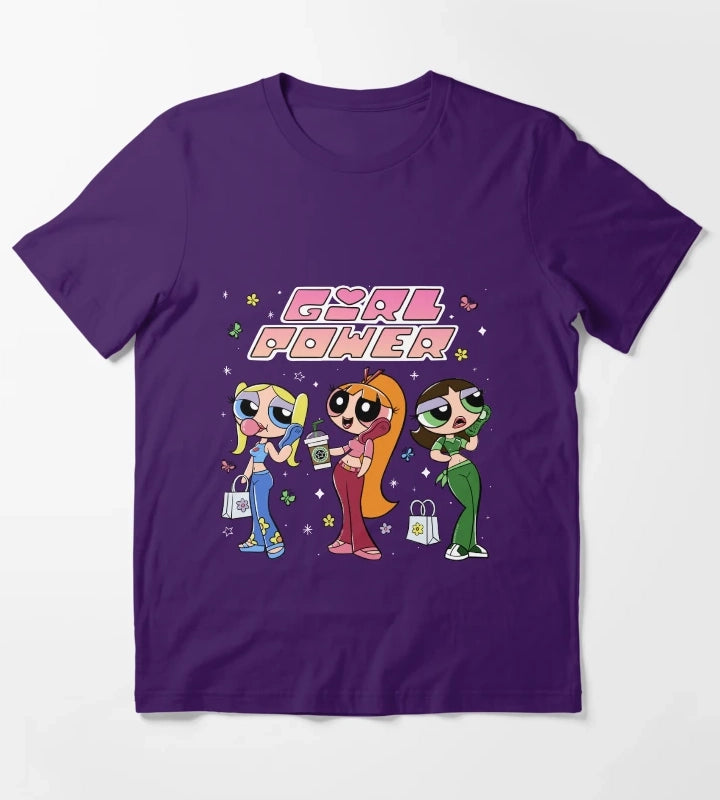 Powerpuff Girl Teens girl power T-Shirt Purple