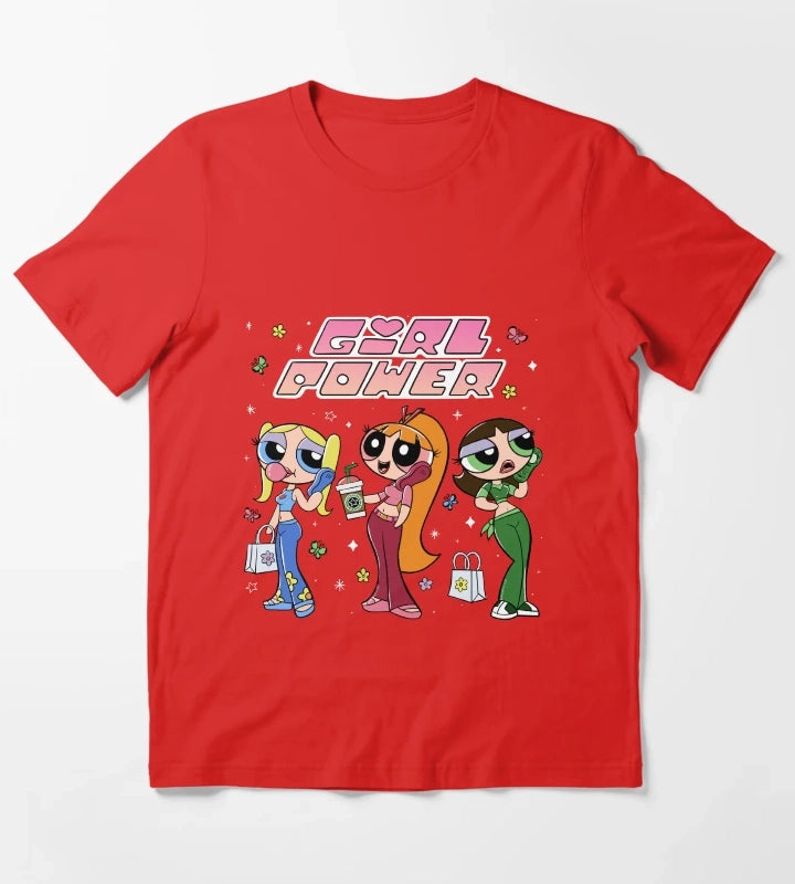 Powerpuff Girl Teens girl power T-Shirt Red