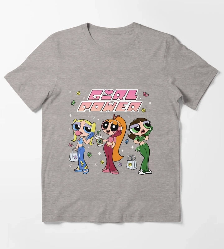 Powerpuff Girl Teens girl power T-Shirt Heather Grey