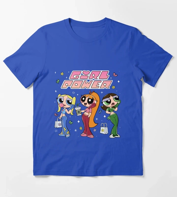 Powerpuff Girl Teens girl power T-Shirt Blue