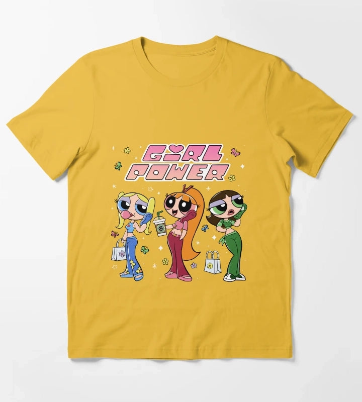 Powerpuff Girl Teens girl power T-Shirt Yellow