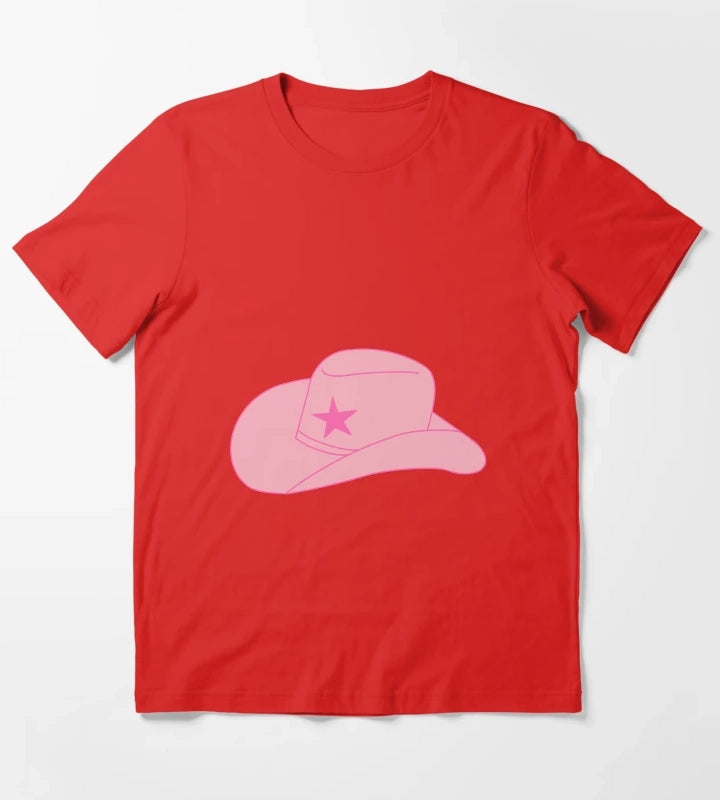 Preppy Cowgirl Hat T-Shirt Red