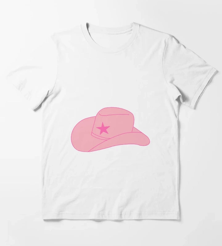 Preppy Cowgirl Hat T-Shirt White