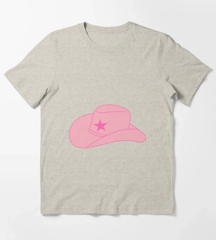 Preppy Cowgirl Hat T-Shirt Cream