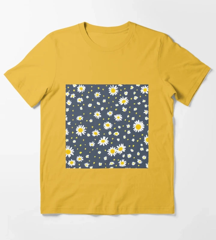 Pretty Daisy Pattern T-Shirt Yellow
