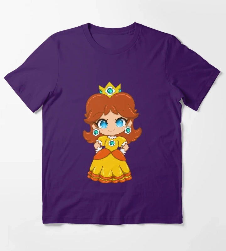 Princess Daisy chibi pixelart T-Shirt Purple