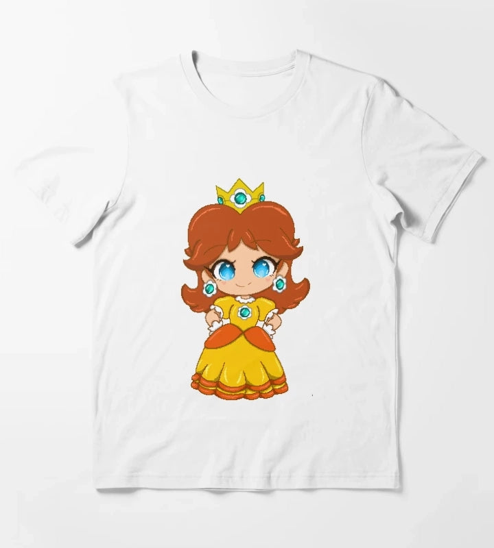 Princess Daisy chibi pixelart T-Shirt White