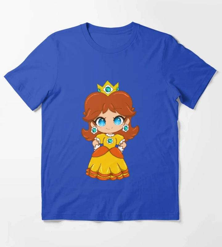 Princess Daisy chibi pixelart T-Shirt Blue