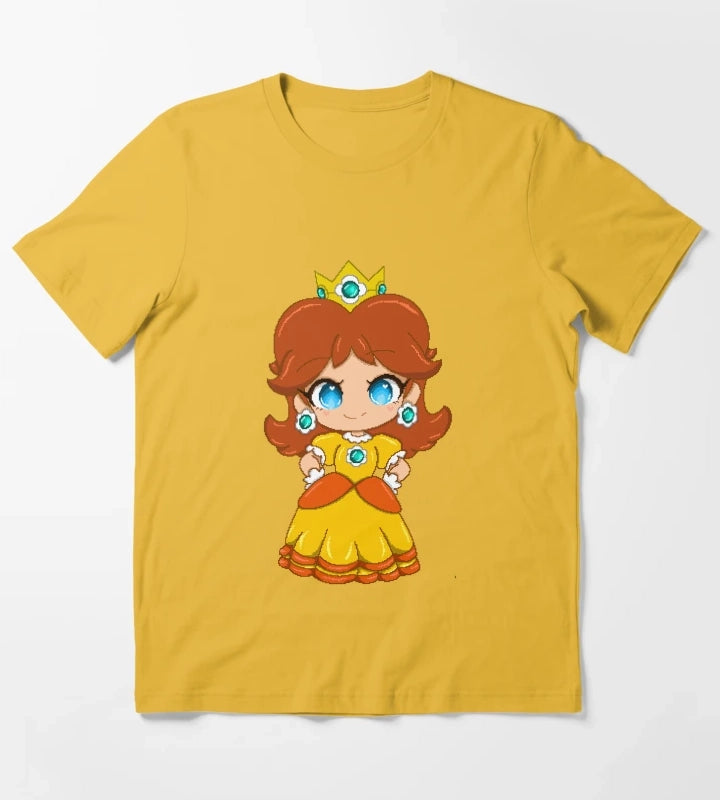 Princess Daisy chibi pixelart T-Shirt Yellow