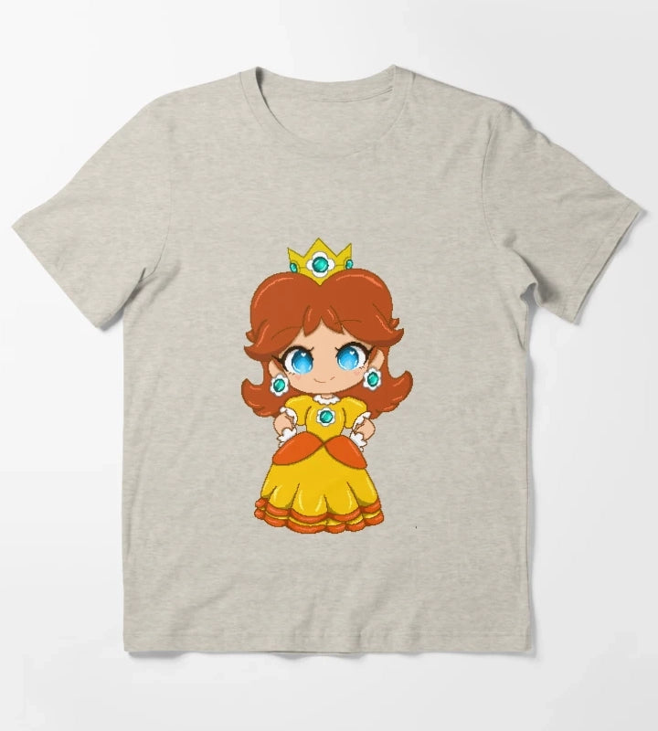 Princess Daisy chibi pixelart T-Shirt Cream