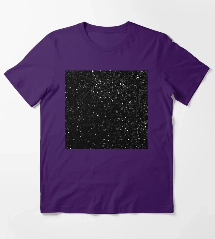 Printed image of black sequins T-Shirt Purple