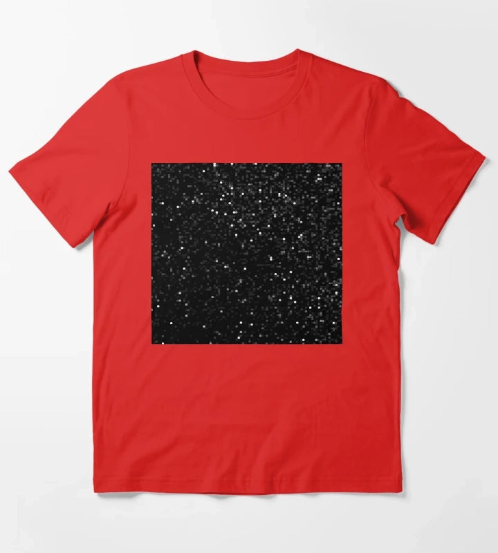 Printed image of black sequins T-Shirt Red