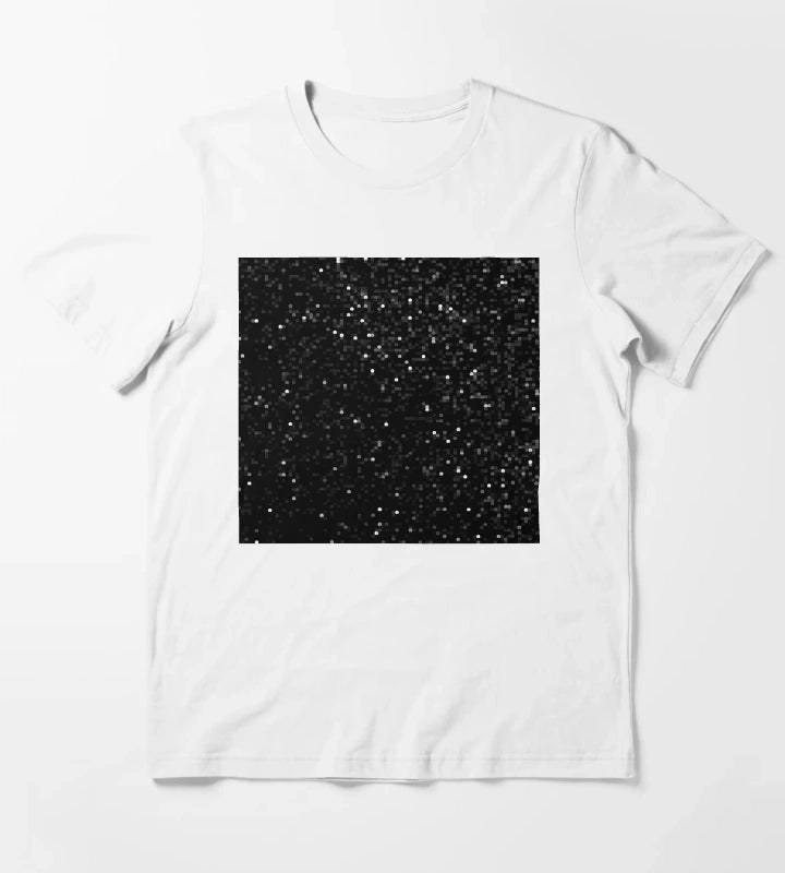 Printed image of black sequins T-Shirt White